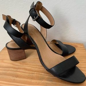 Madewell Alice Leather Ankle Strap Heeled Sandals - Size 8.5